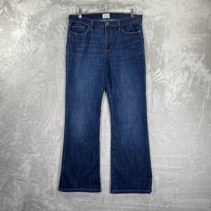 Hudson Jeans women's 30x28 Drew Mid Rise Bootcut Blue Denim Stretch Dark Bootleg